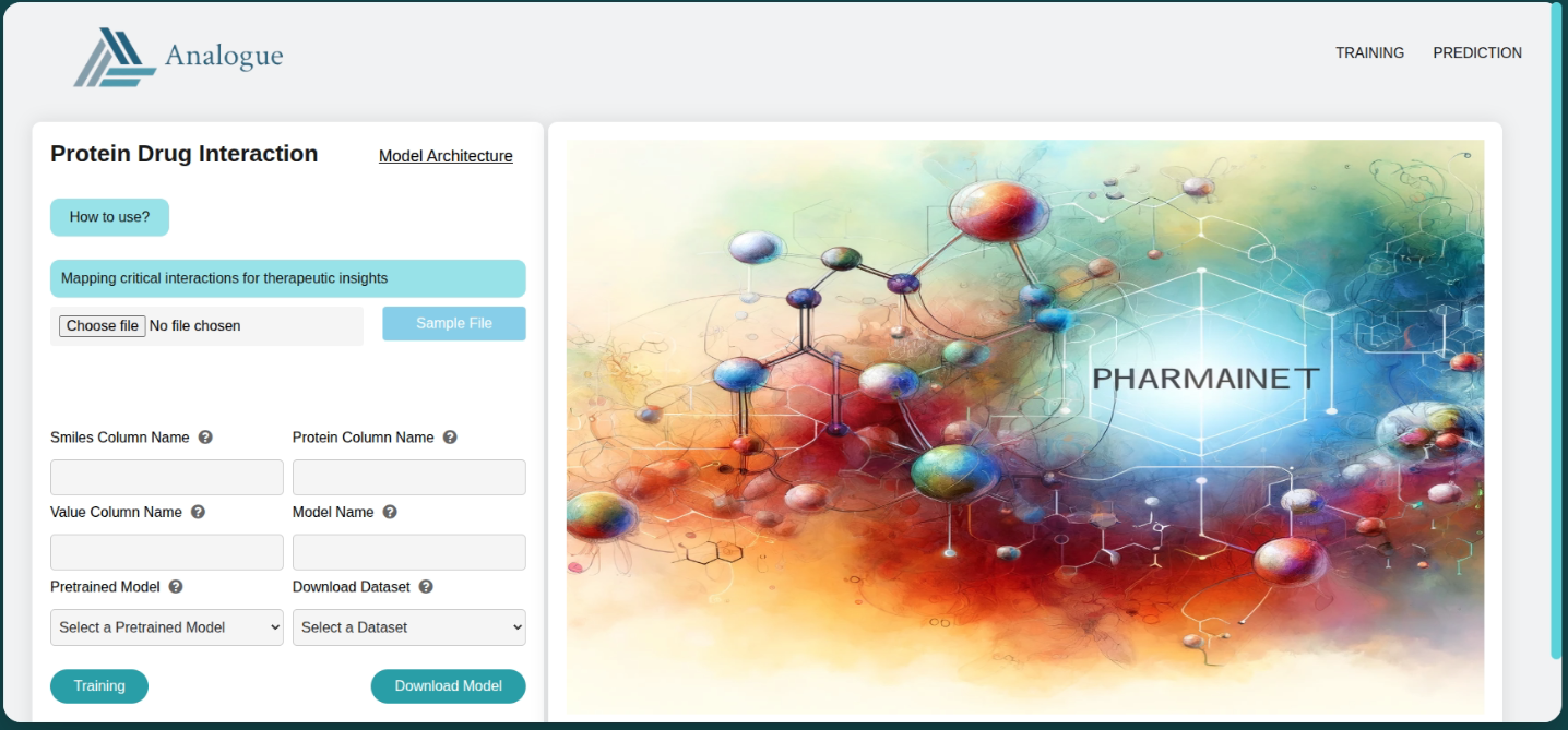 Pharmal-NetAna live interface